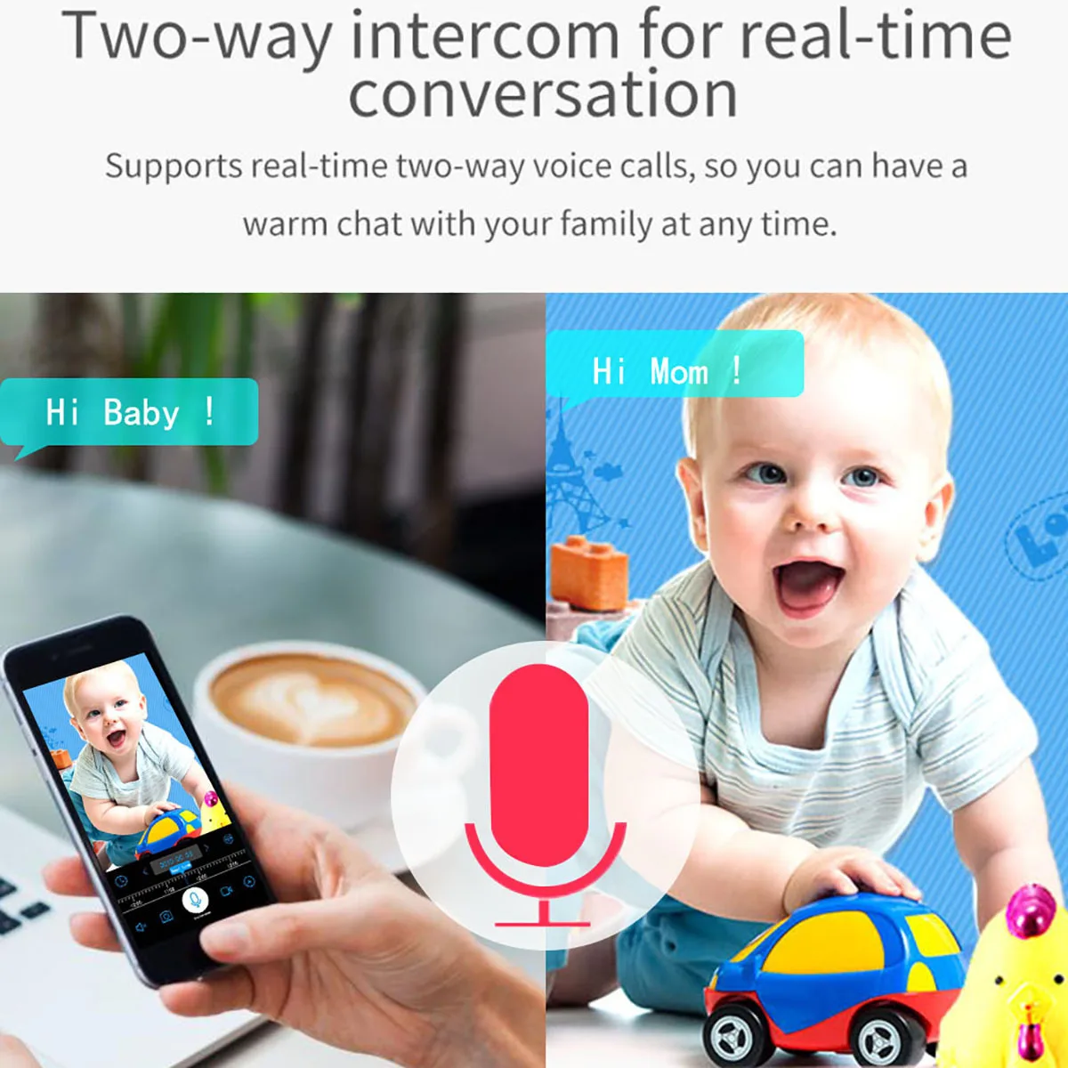 2MP 1080P Yoosee/V380/Carecam APP Wireless PTZ IP Dome Camera AI Humanoid Motion Detection Home Security Baby Monitor