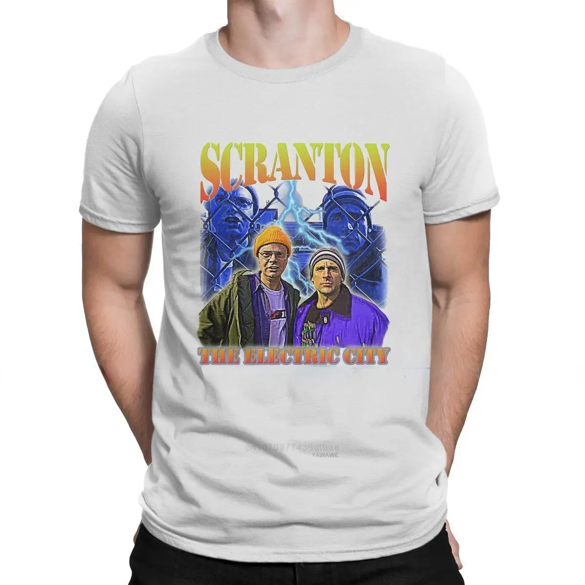 Casual Tee Special Gift Clothes Scranton The Electric City Graphic TShirt Vintage Retro Creative Tops