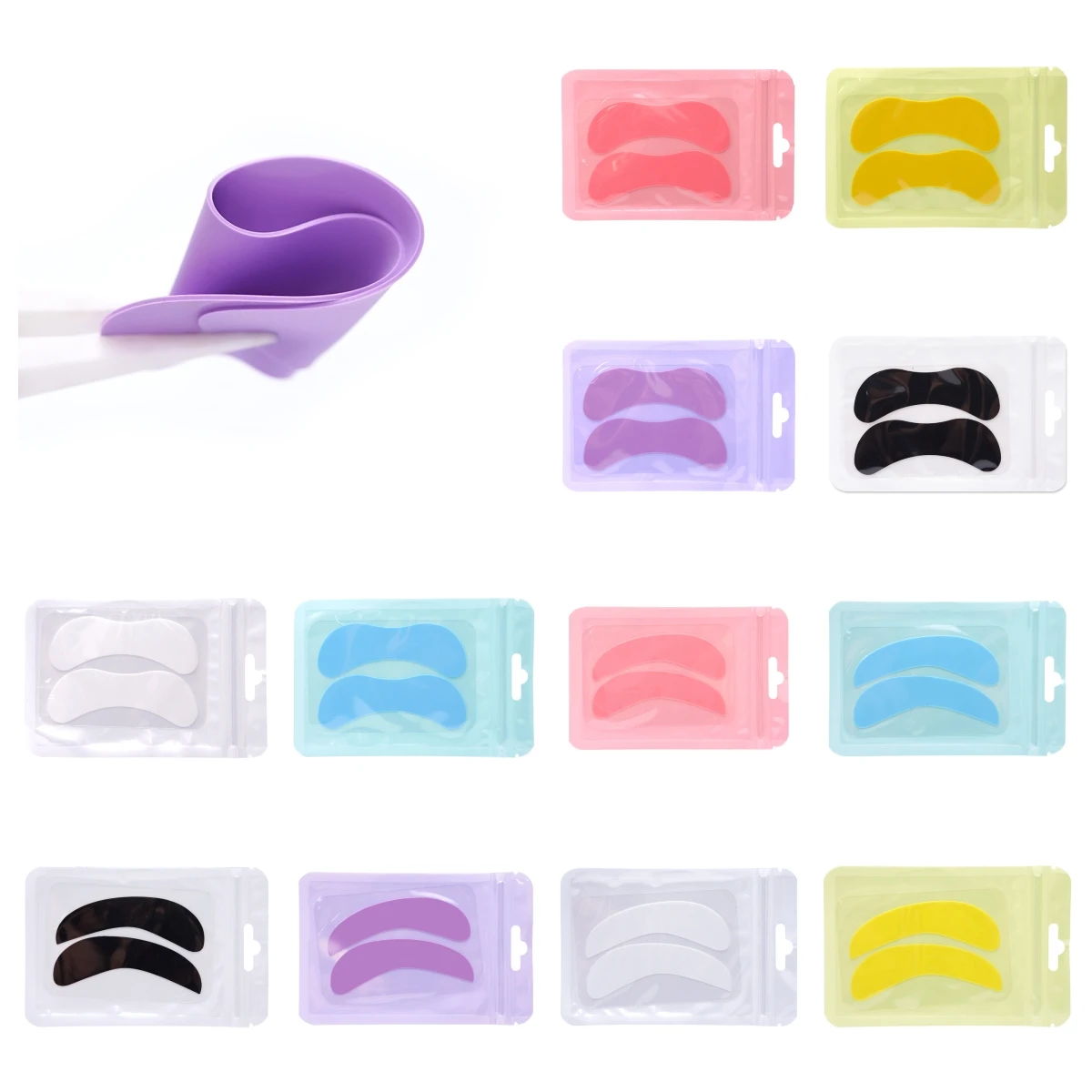 1pair Eyelash Perm Silicone Eye Pads Lash Extension Under Eye Patches Eyelash Perm Lifting Anti-wrinkle Eye Mask Makeup Tools