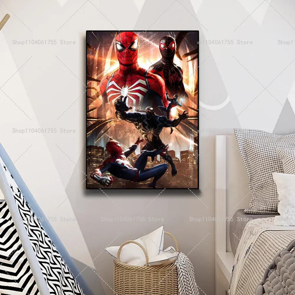 1PC frameless Canvas,Marvel Classic Movie SpiderMan Wall Art Posters Avengers Superhero Home Decor Canvas Painting Picture Print - view 6