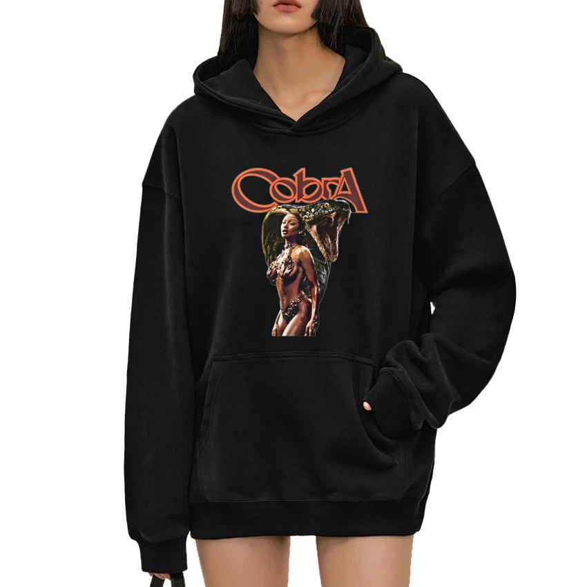 

Rapper megan thee stallion Album Cobra Graphic Hoodie Men Women vintage hip hop streetwear Unisex Fleece Long sleeve Sweatshirt