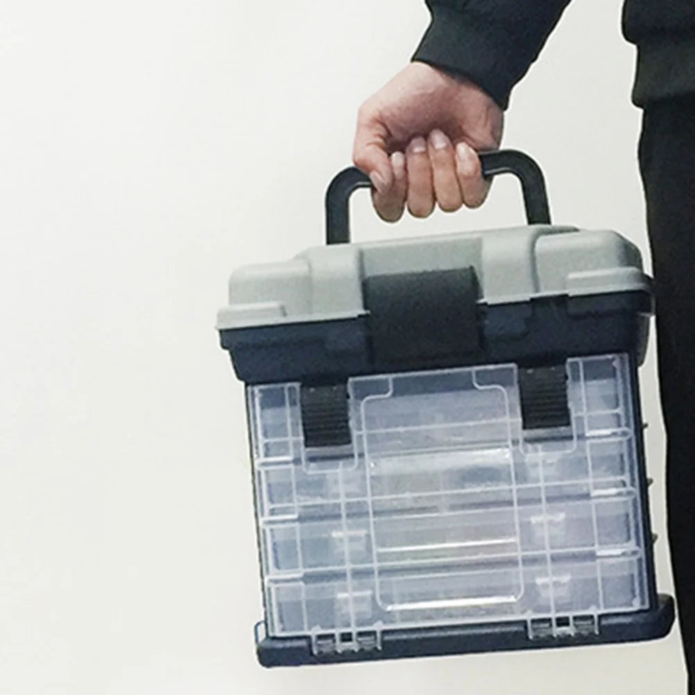 

Portable 4 Drawer Large Tackle Box Handheld Shockproof High Capacity Multifunctional Tool Storage For Baits Lures With High