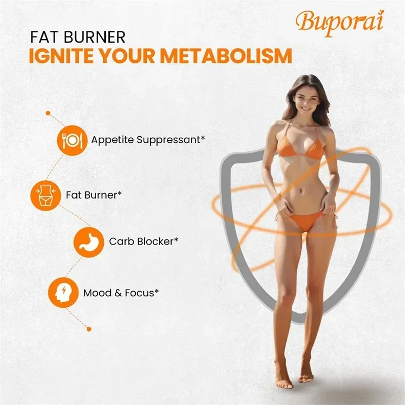 كبسولات حرق الدهون - تعزز عملية التمثيل الغذائي، وتدفق الشهية، وتعزز إدارة الوزن الصحية، وتعزز المناعة