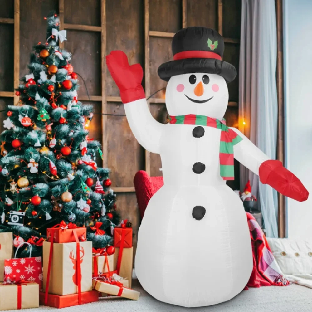 

7.9FT Christmas Inflatable Giant Snowman Blow up Light up Snowman with LED Lights Hat Scarf IPX4 Waterproof Christmas Outdoor