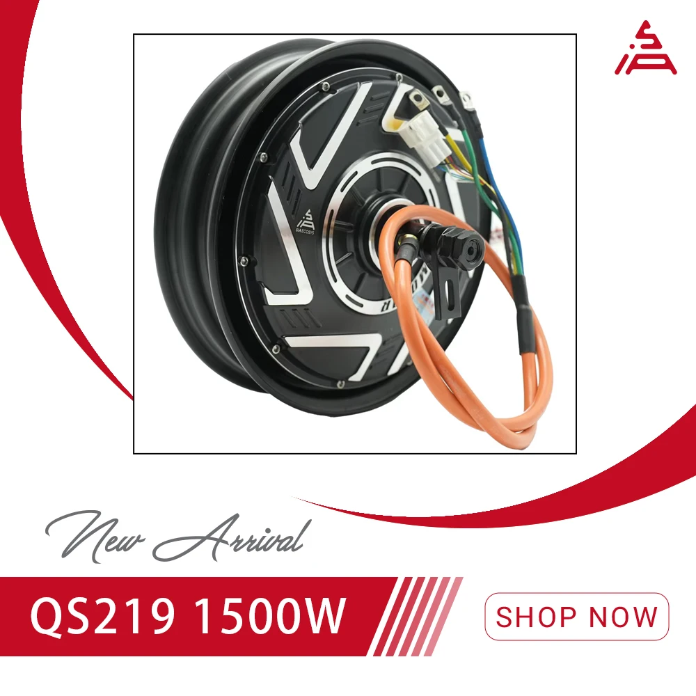QS219 1500W 72V Electric Scooter Hub Motor Conversion Kit with Fardriver ND72260 Mini12 Controller 10x2.15Inch Wheel for Scooter