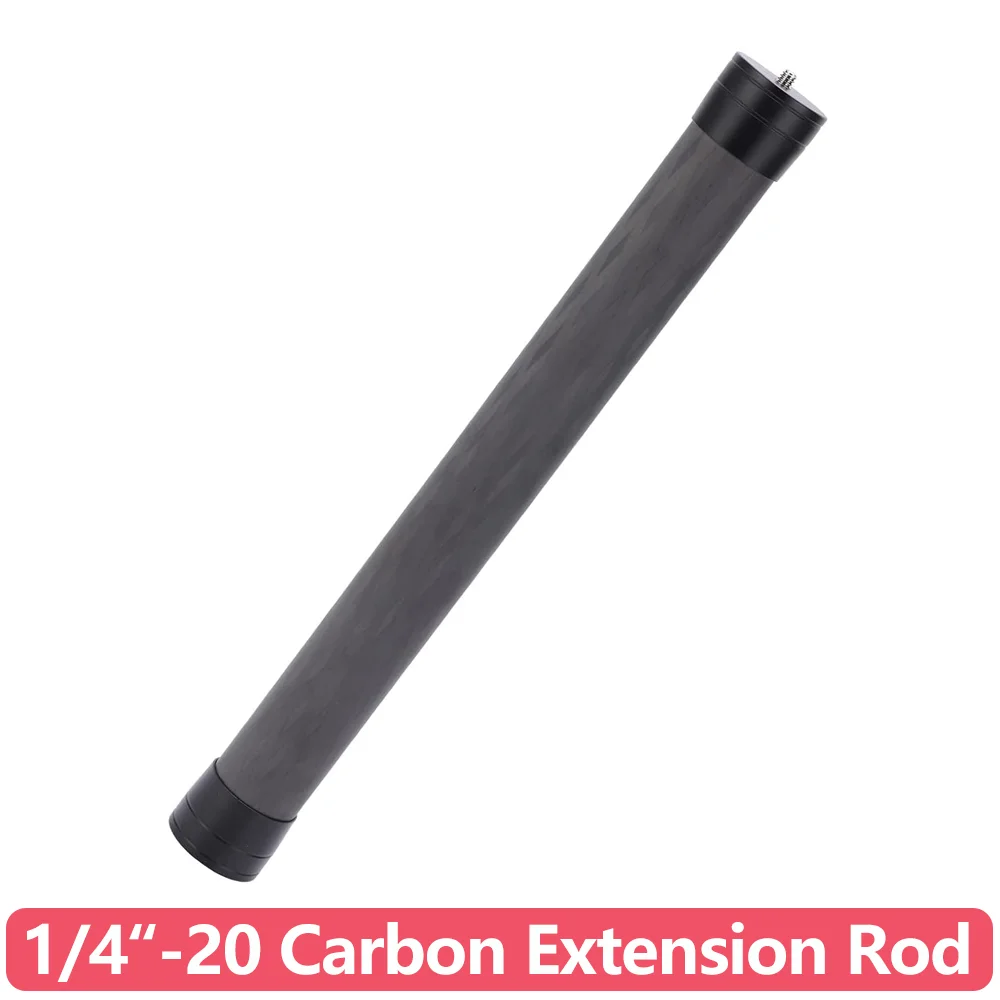 Extension Pole Carbon Fiber Bar with 1/4' Screw for GoPro DJI Ronin S SC RS3 RS4 Stabilizer DSLR Camera Insta360 OSMO Action Cam
