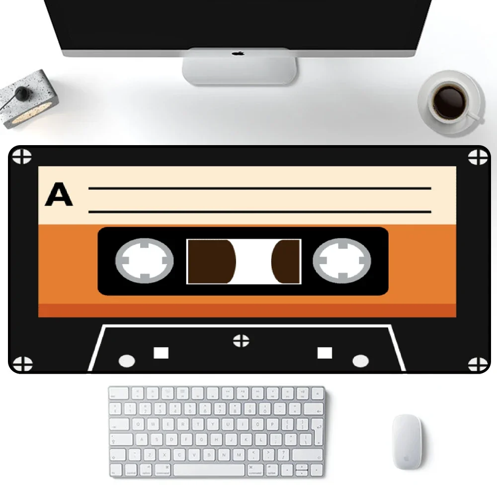 

Cassette Retro Gaming Record Tape Funny Mouse Pad Kawaii Art Table Pad Desktops Pad for Table Pc Gamer Complete Desktop Mat