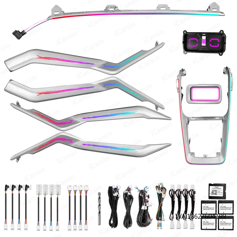 

64 Colors Dynamic Ambient Light for Innova Hycross 2023 Right Hand Car Interior LED Lighting Upgrade Accessories