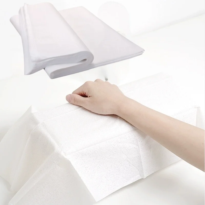 50pcs/100pcs 30*30cm Disposable Manicure Bath Mat Foot hand towel White Eyelash Tattoo Embroidery Tablecloth Drape
