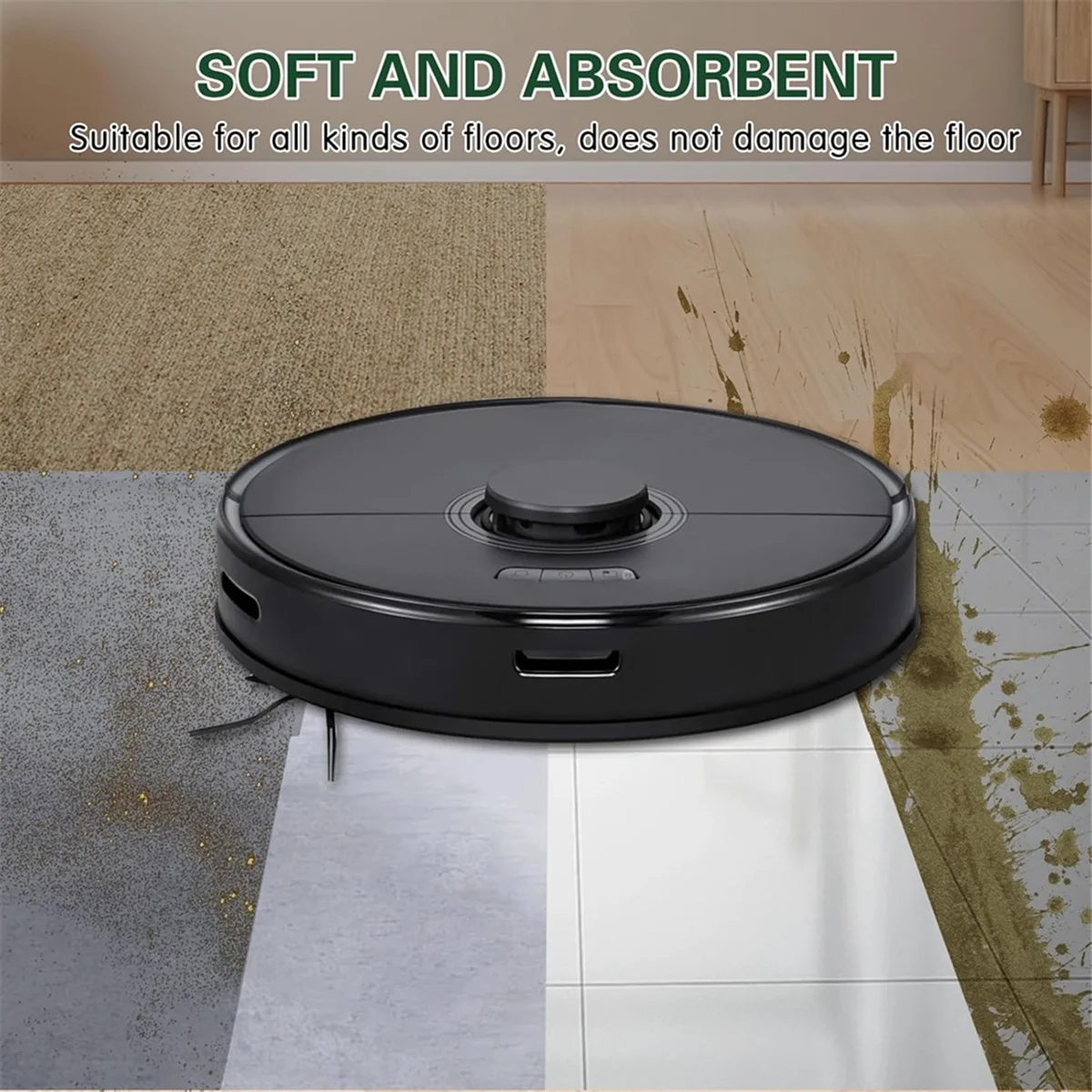 Салфетка для швабры из микрофибры для Roborock E Series, Q5, Q5 Pro, Q5 Pro+, Q7, Q7Max, Q8Max, Q8Max+, S5, S5 Max, робот-пылесос