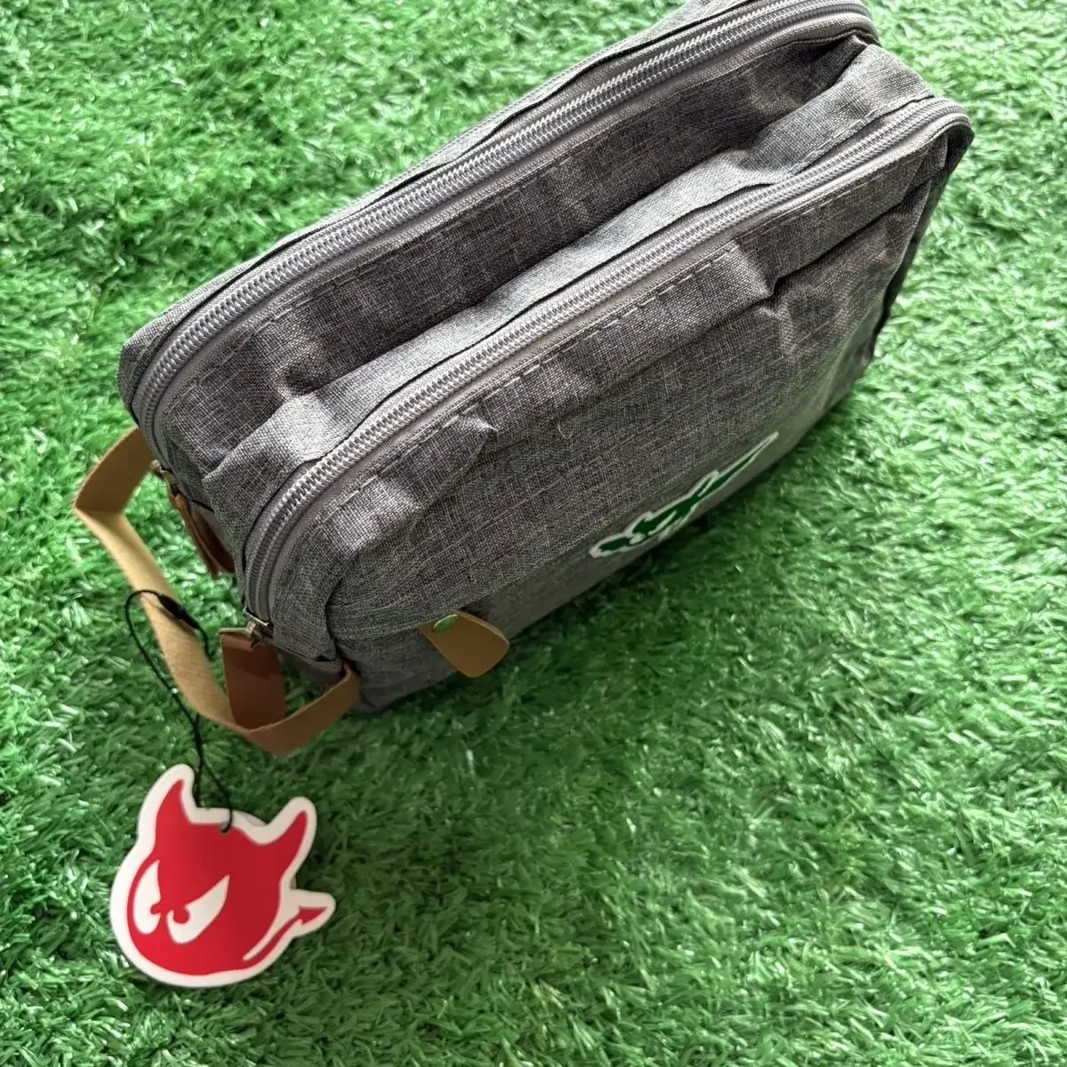 Tactical Golf Storage Pouch, Double-Layer Zippered Canvas Build, Multi-Functional Small Carryall