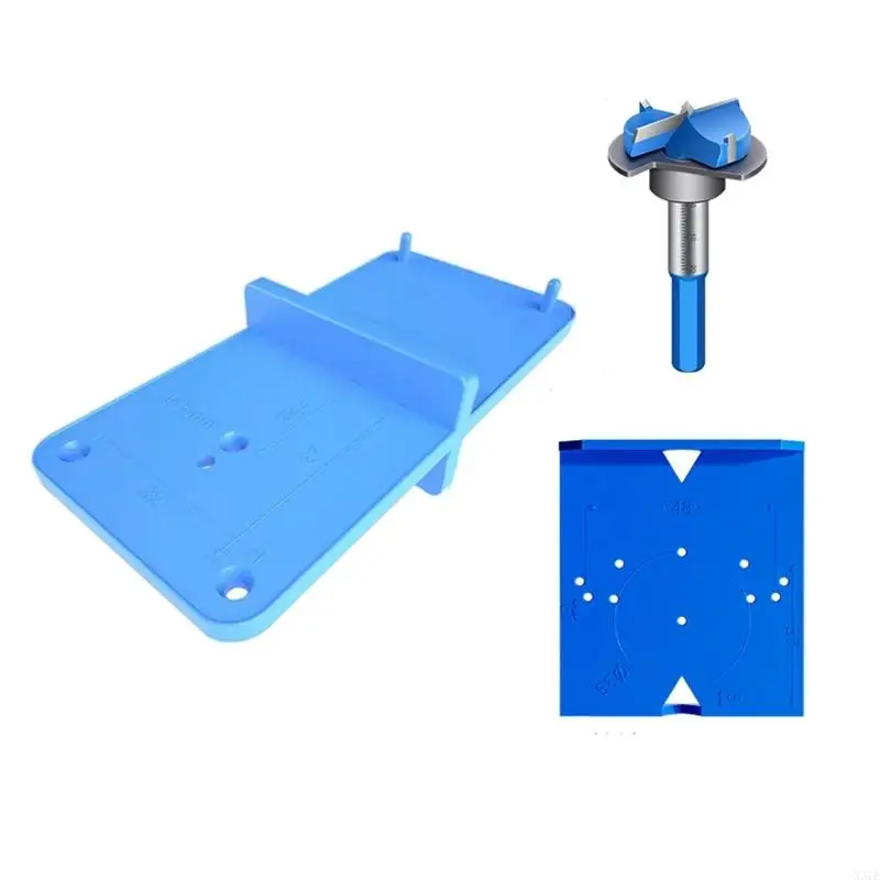 

920L Precise Door Hinge Hole Locator Drill Guide Suitable for Accurate Woodworking Easy Installation Efficient Carpentry Work