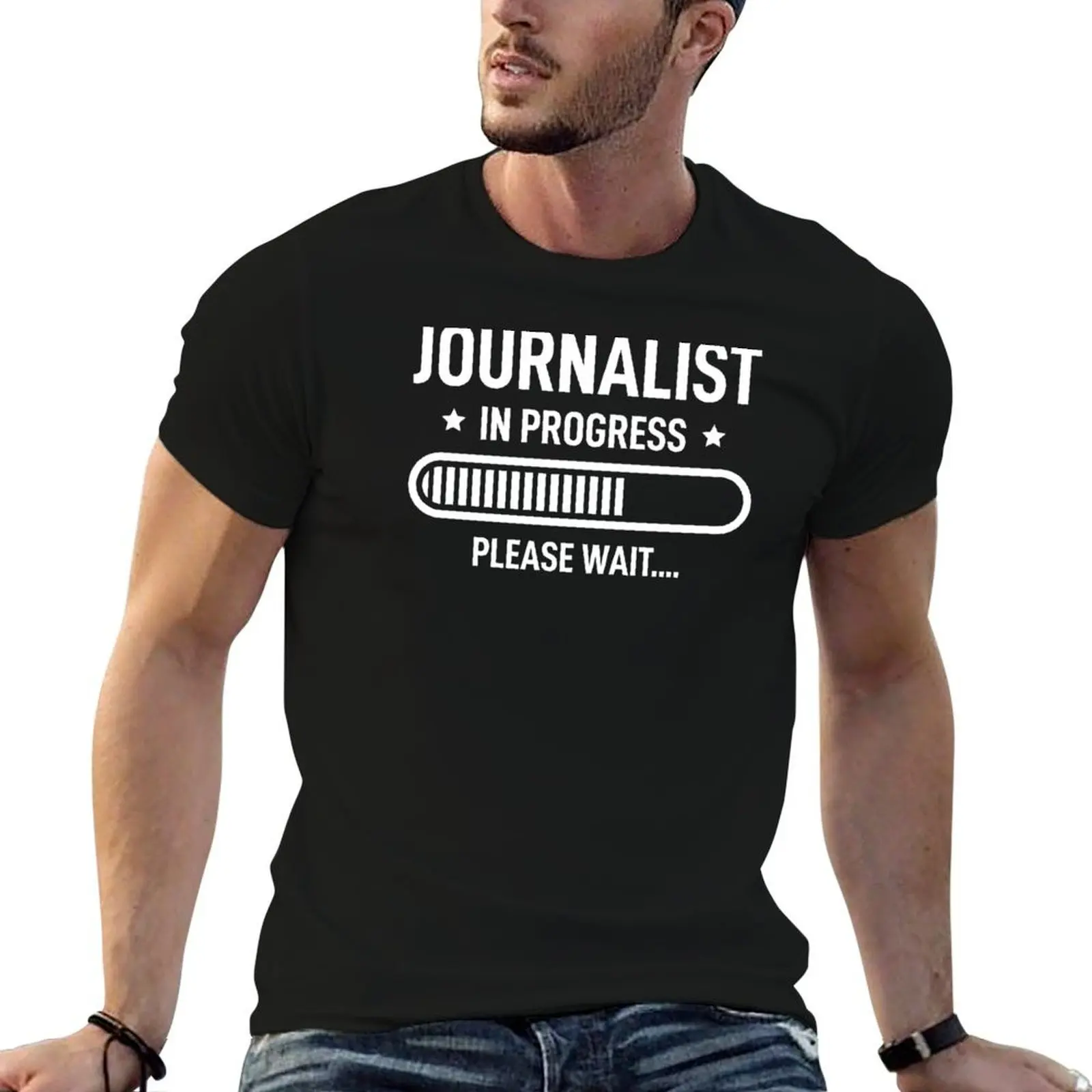Journalist In Progress Future Journalist T-Shirt affliction shirts oversized graphic tee fruit of the loom mens t shirts