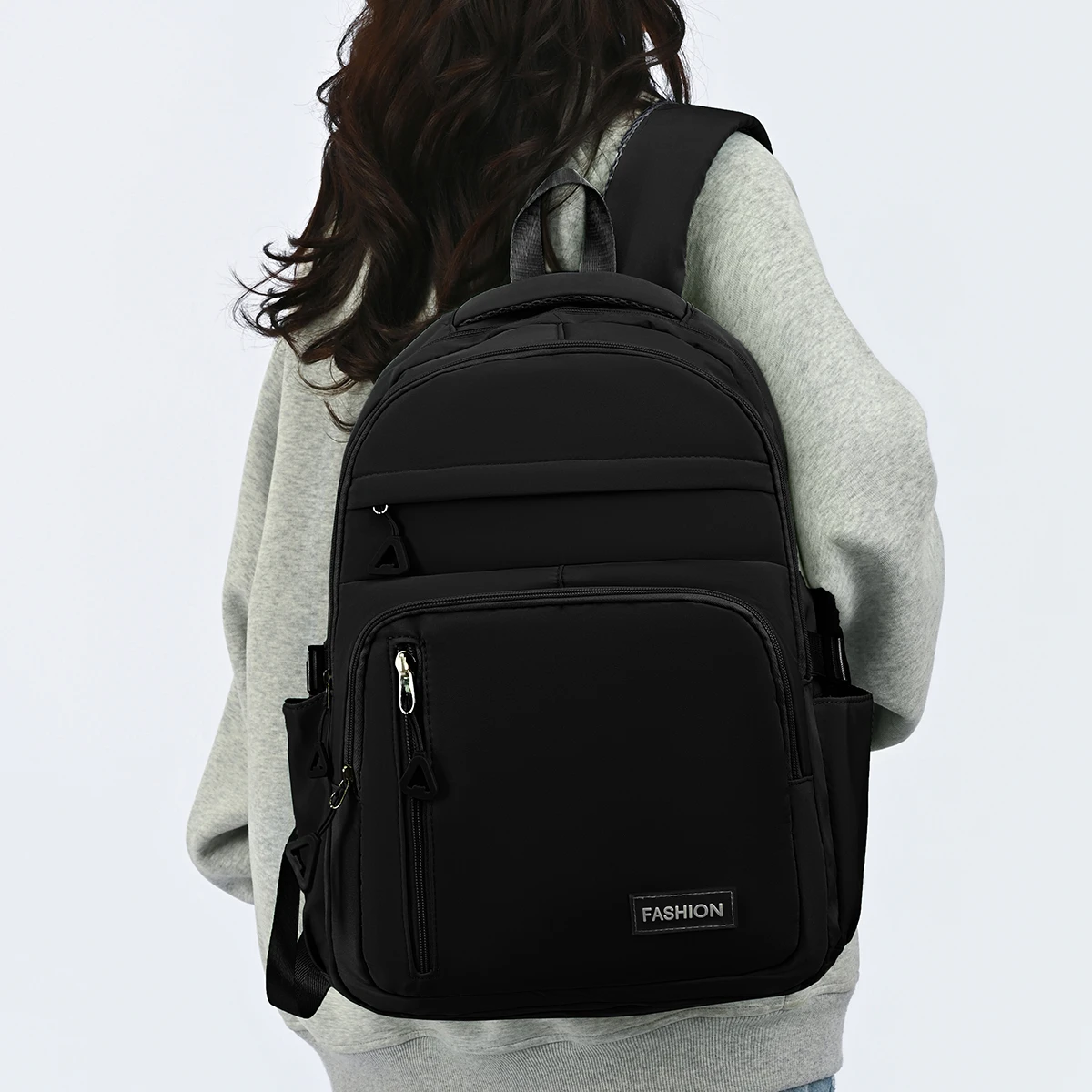 Macaron Solid Color Lightweight Backpack Student High-capacity Reduce Burden Computer School Bags Campus Commuting Backpack
