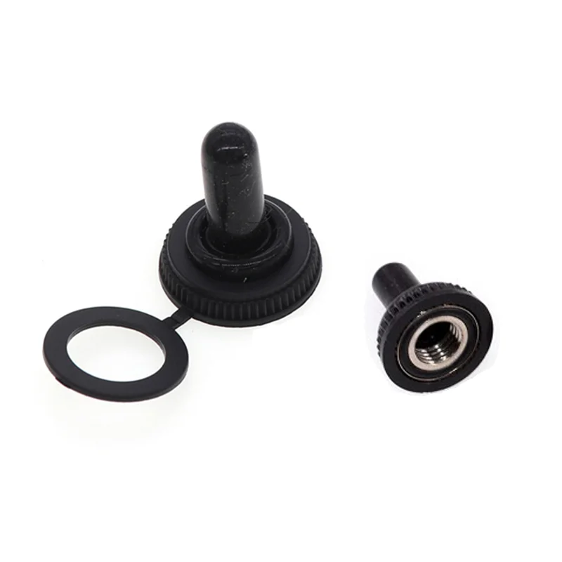 5pcs 12MM 6mm Toggle Switch Waterproof Rubber Resistance Cover Dust Cap Boot Black Tarpaulin