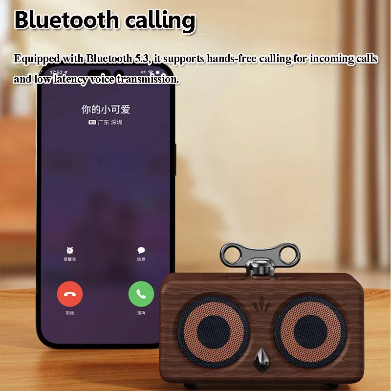 レトロなポータブルBluetoothスピーカー,屋外ステレオサウンドバー,マイク付きワイヤレス音楽プレーヤー,iOSおよびAndroidフォンに適しています