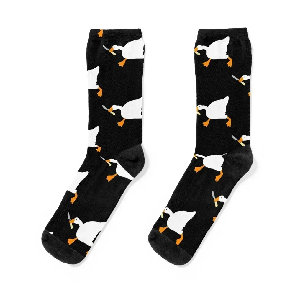 Duck with a knife Socks with print custom Girl'S Socks Men's