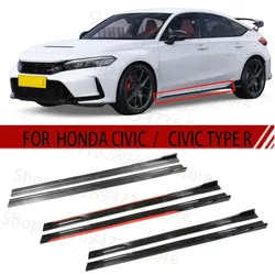 FOR HONDA CIVIC  CIVIC TYPE R 2M Car Side Skirt Extension Plate Lip Separator Bumper 2.18M Racing Side Spoiler