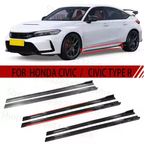 FOR HONDA CIVIC CIVIC TYPE R 2M Car Side Skirt Extension Plate Lip Separator Bumper 2.18M Racing Side Spoiler