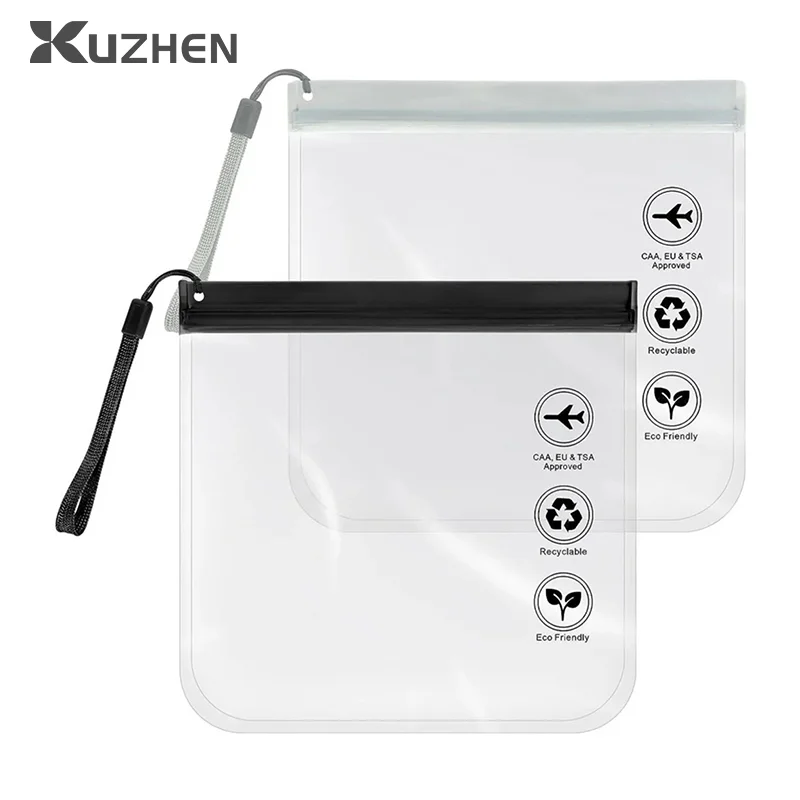 Transparent Travel Use Leakproof Flight Make Up Waterproof Bag For Women Reusable Airport Security Toiletry Bag