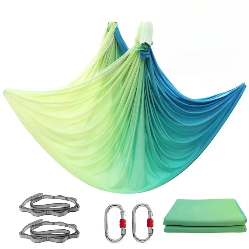 Long Size Yoga Hammock Set Anti Gravity Swing Flying Multicolor Durable Material for Home Use Aerial Fitness Training