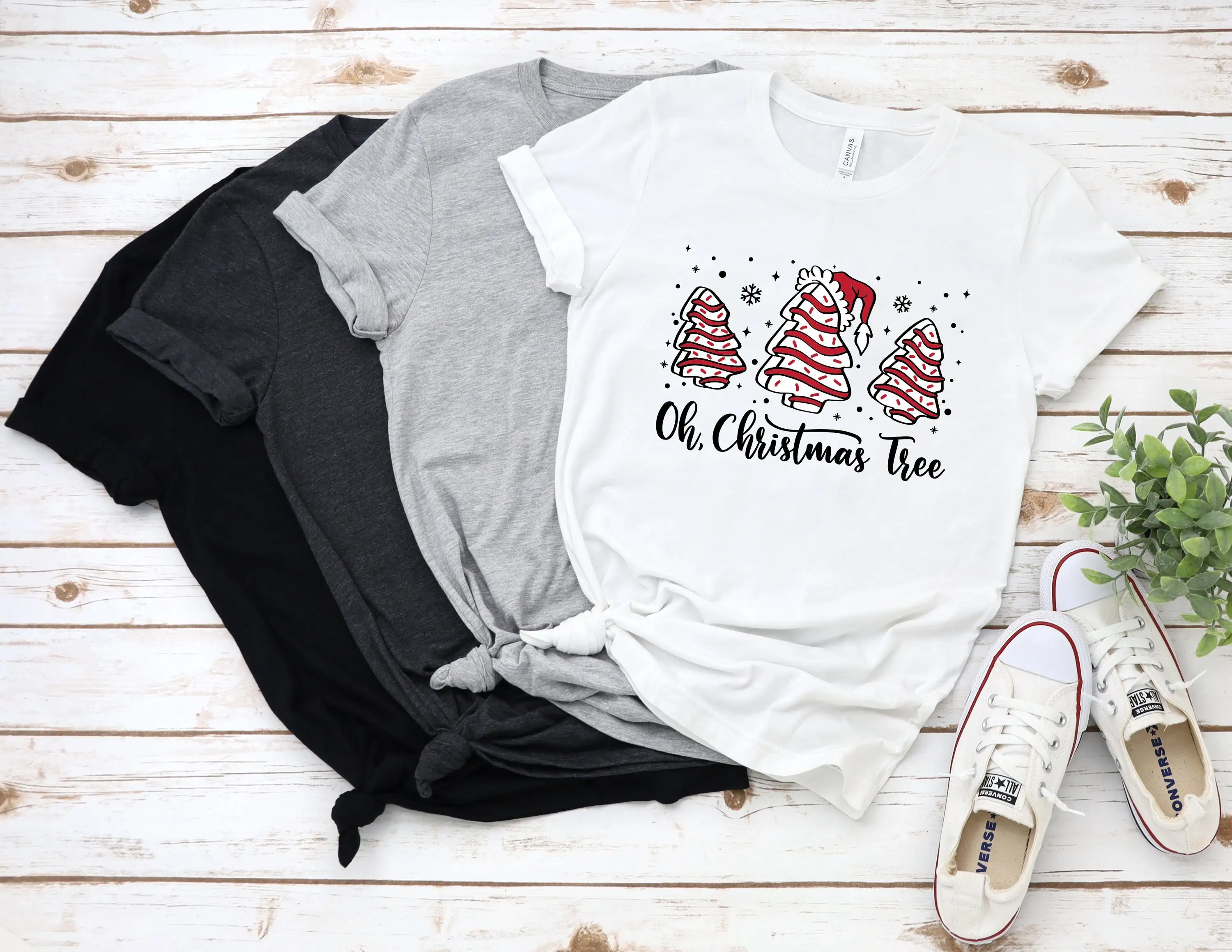 Oh Christmas Tree T Shirt Funny Cakes Tis The Season Humorous