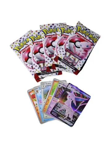 10 Packs Pokémon Bright Stars151 Prismatic Evolutions PALDEAN FATES English Edition Battle Reinforcement Trading Cards Gift Set