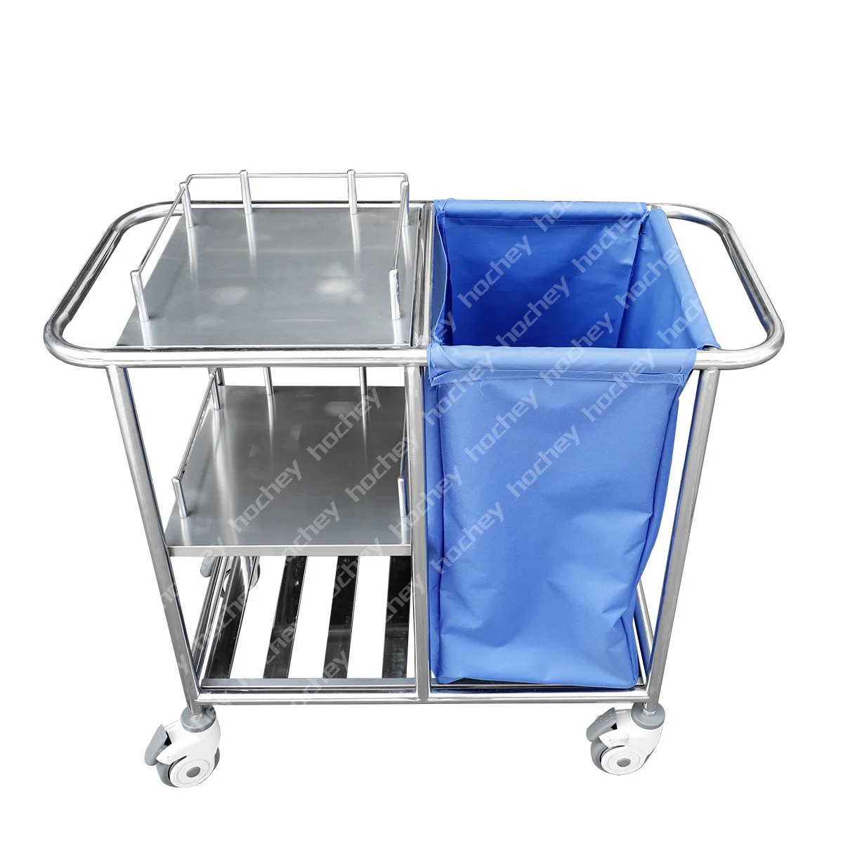 304 Stainless Steel Trolley Medical Waste Bin for Hospital and Clinic Medical Garbage Trolley Nursing Trolley