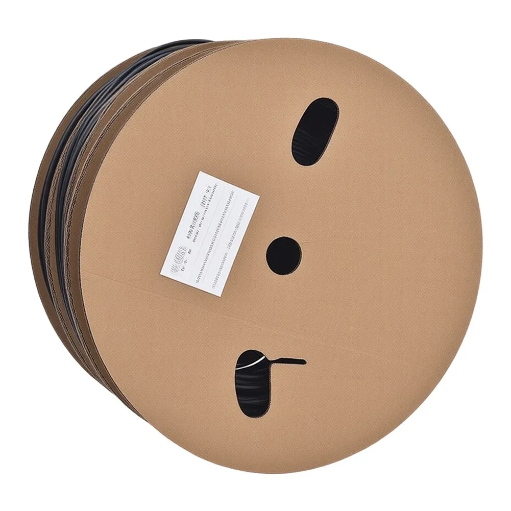 Black Heat Shrink Tubing 200m Roll 2:1 Shrink Ratio for pe for wire End Coverage Solder Joint for protection and Bundling