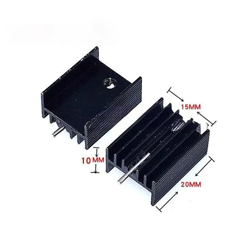 Aluminum Heatsink Radiator 21*15*10MM Transistor TO-220 With Needle Without Needle For Transistors TO220 white
