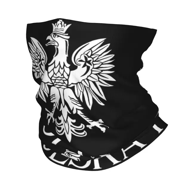 Polska Bandana Zimowa Ocieplacz na Szyję Wiatroodporny Szalik na Twarz do Narciarstwa Lewandowski Herb Polski Gaiter Opaska na Głowę