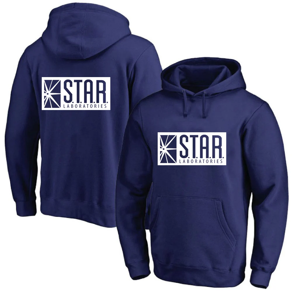 Star Laboratories Men's New Spring and Autumn Printing Leisure Simplicity Versatile Comfortable Solid Color Pullover Hoodie