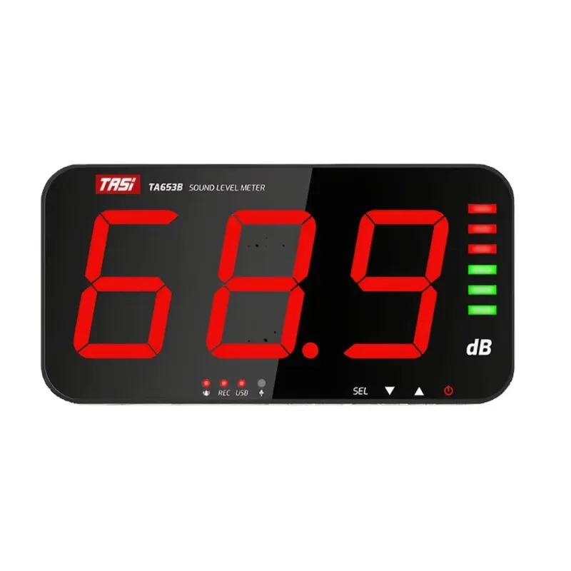 TA653A Wall‑Mount Sound Level Meter IP65 220V Built‑in Sensor Large LED Noise Test Detector