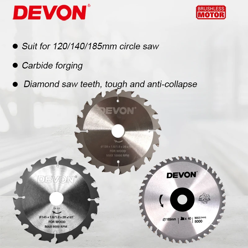 

Лезвие циркулярной пилы Devon для деревообработки 189x20 мм 128x20 мм 145x20 мм, подходит для других стоек 5833 5835 54919