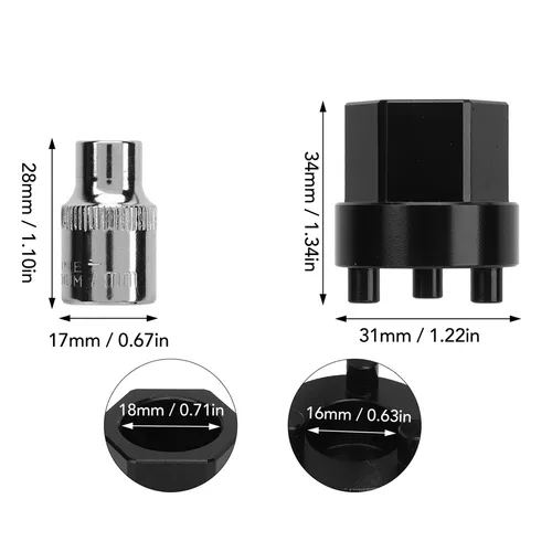 Imagen 2 del producto Extractor de cubo de embrague de compresor de CA, 6 puntos, fácil de llevar, Metal para compresores sin embrague Denso, cubo impulsor 5SE09C 5SE12C