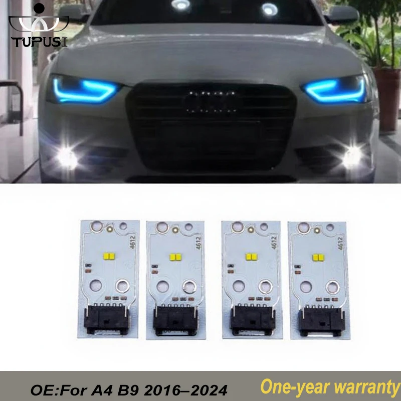

4 шт., желтый, красный, синий, светодиодная плата DRL для AUDI A4 B9 2016-2024, светодиодные дневные ходовые огни, фара, указатель поворота, светофор