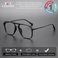 CLLOIO, nuevas gafas graduadas personalizables de doble haz con montura grande, gafas de lectura para hombres, gafas progresivas antiluz azul