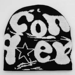 Y2k czapka beanie kobiety mężczyźni czapka zimowa hip-hop rekwizyty kostiumowe czapka czaszkami