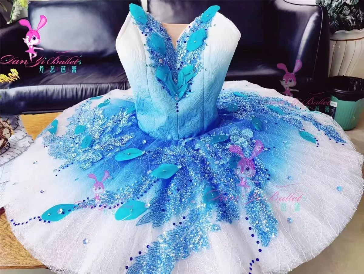 Danyiballet Professional Ballet Bluebird Blue Children's Ballet dress Competition customization