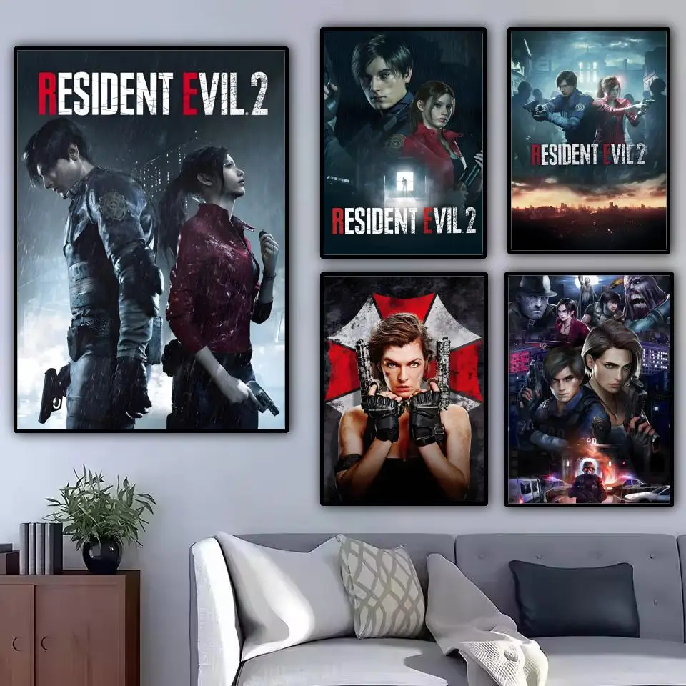 Resident-Evil Game Painting Calligraphy Canvas Poster: Crease Free Waterproof Durable All Space Wall Decor