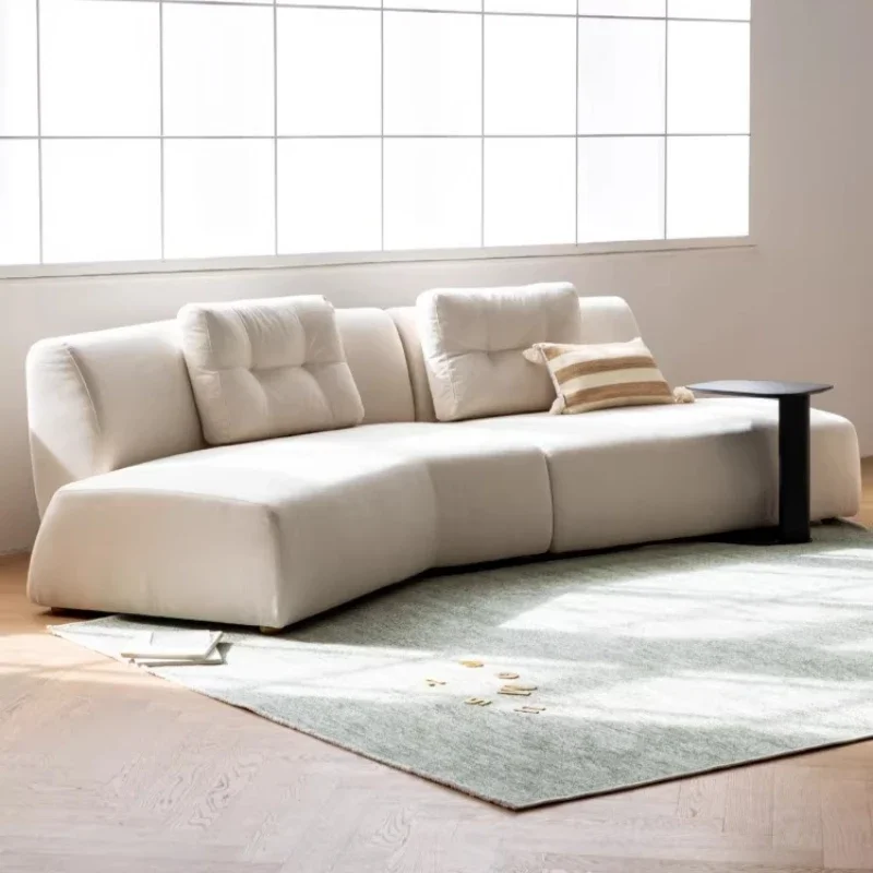 Diagonal and straight pro special-shaped sofa Italian fabric removable and washable modular sofa