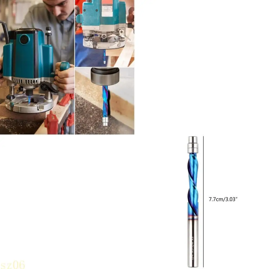 

Q2Q4 Solid Carbides Woodworking Milling Cutter Flush Trim Router Bit Perfect for DIY Projects Woodworking Trimmer Bit