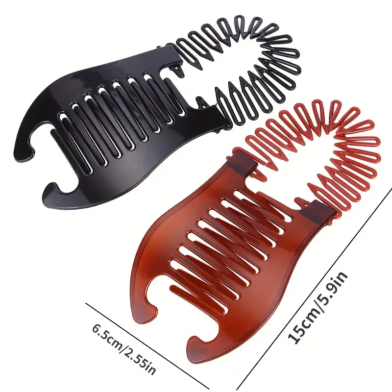 1pcs Elastics Hair Braider Banana Clip Black Scorpion Shaped Hair HoldingHairpin Ponytail Rubber Bands Hair Accessories Salon