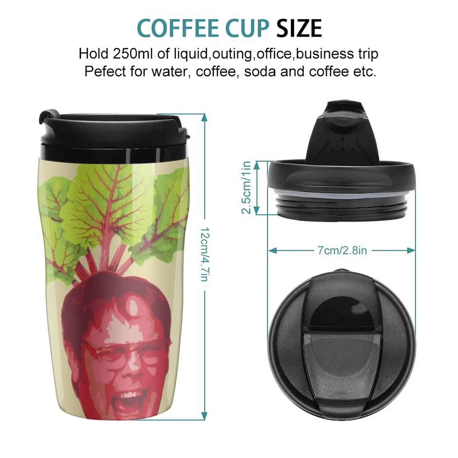 New The Office: Dwight Schrute Beet Travel Coffee Mug Espresso Mug Mug For Coffee Coffee Goods