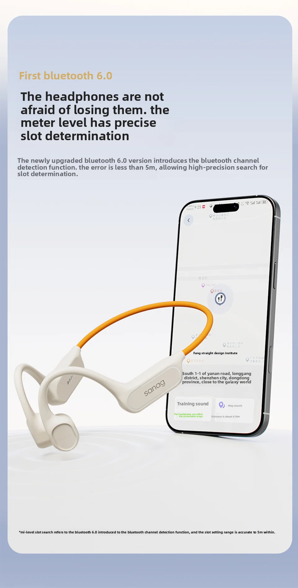 Sanag B33S Knochenleitung Bluetooth-Kopfhörer Open Ear IPX8 Schwimmkopfhörer Wahl 32 GB Speicher Wireless Headset MP3-Ohrhörer – Detail 12