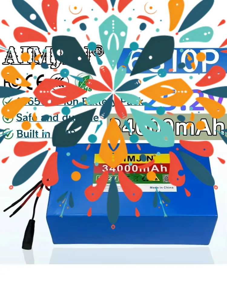 

6S10P lithium-ion battery pack 25.2V 34000mAh Built in BMS Suitable for electric scooter and motorcycle batteries