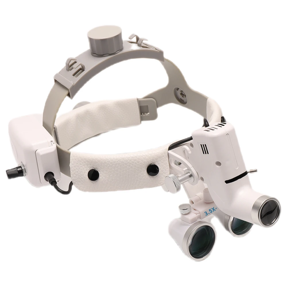 

2.5 3.5x420 Dental Loupes Lab Medical Loupe Dental Magnifier High Magnification Binocular 5w Headlight Headlamp 2 Colors