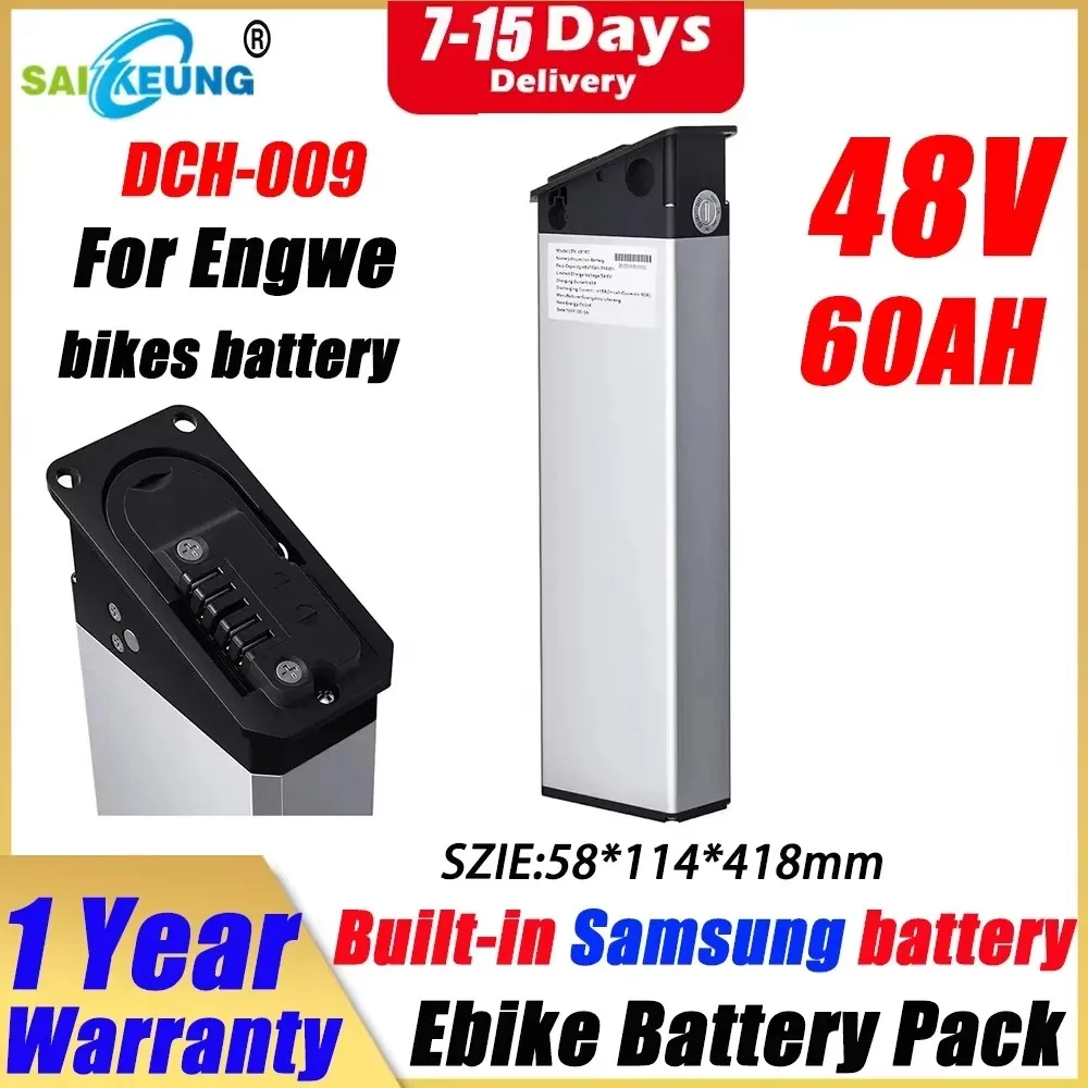 

48v17.5Ah20Ah 30ah 40ah DCH009 48V 50Ah Battery for 2022 New Engwe EP-2 Pro Engine Pro Upgraded Version for MATE X Bike Battery