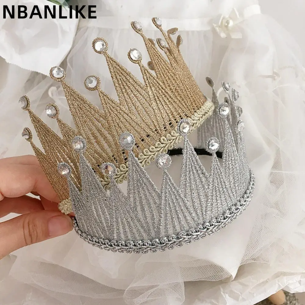 

Korean Style Creative Rhinestone Headbands Elegant Birthday Crowns Child Hair Accessories