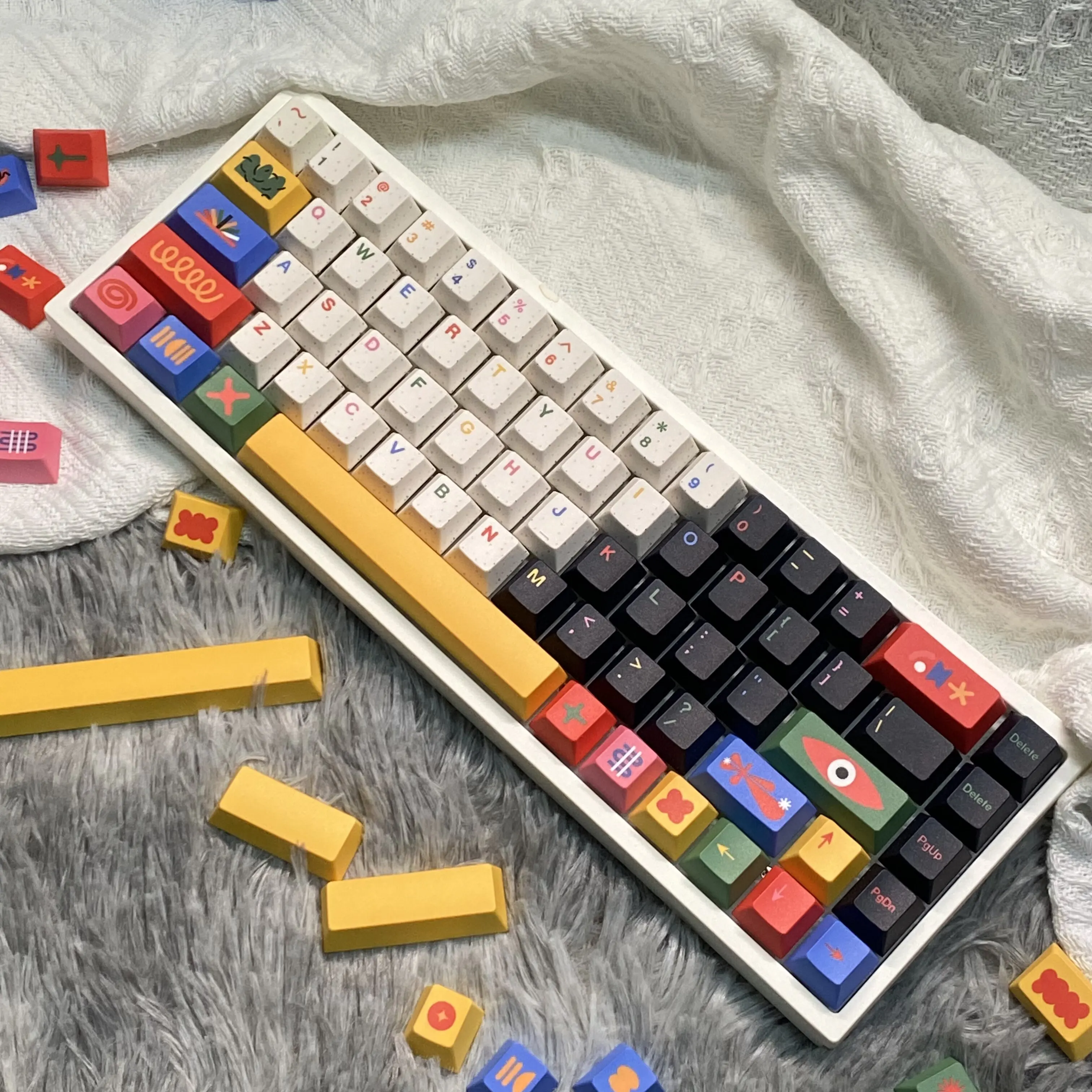 Motif PBT Keycaps Cherry Profile 5-Sided Dye-Sublimation Custom Keycap Set for MX Mechanical Keyboards